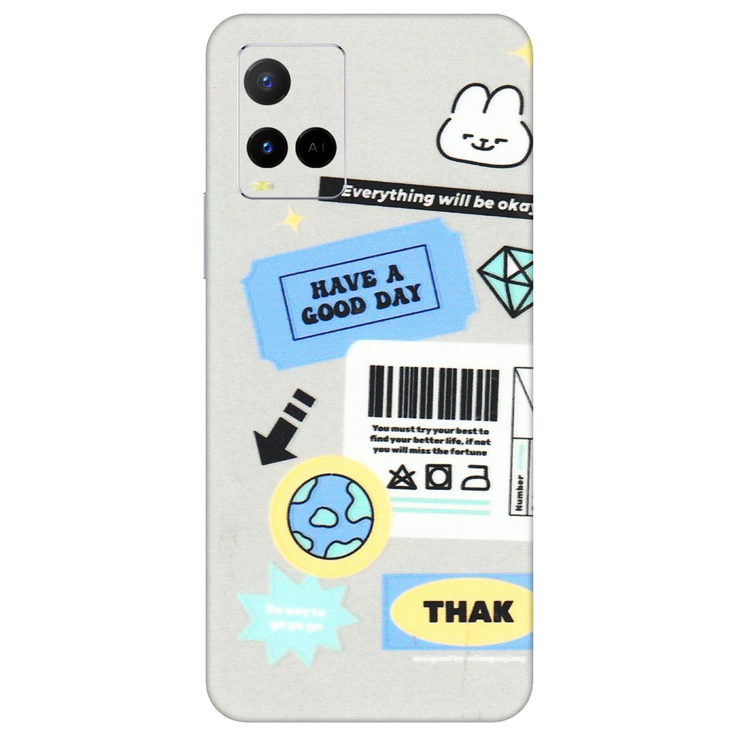 VIVO Y Series Phone Skins (All Models) - Will Be Okay Design - 3D Embossed Finish (L-316) Vivo Y21 G