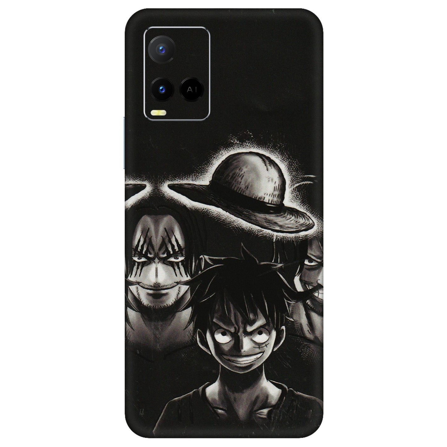 VIVO Y Series Phone Skins (All Models) - Black Luffy Hat - 3D Embossed Finish (L-57) Vivo Y21 G