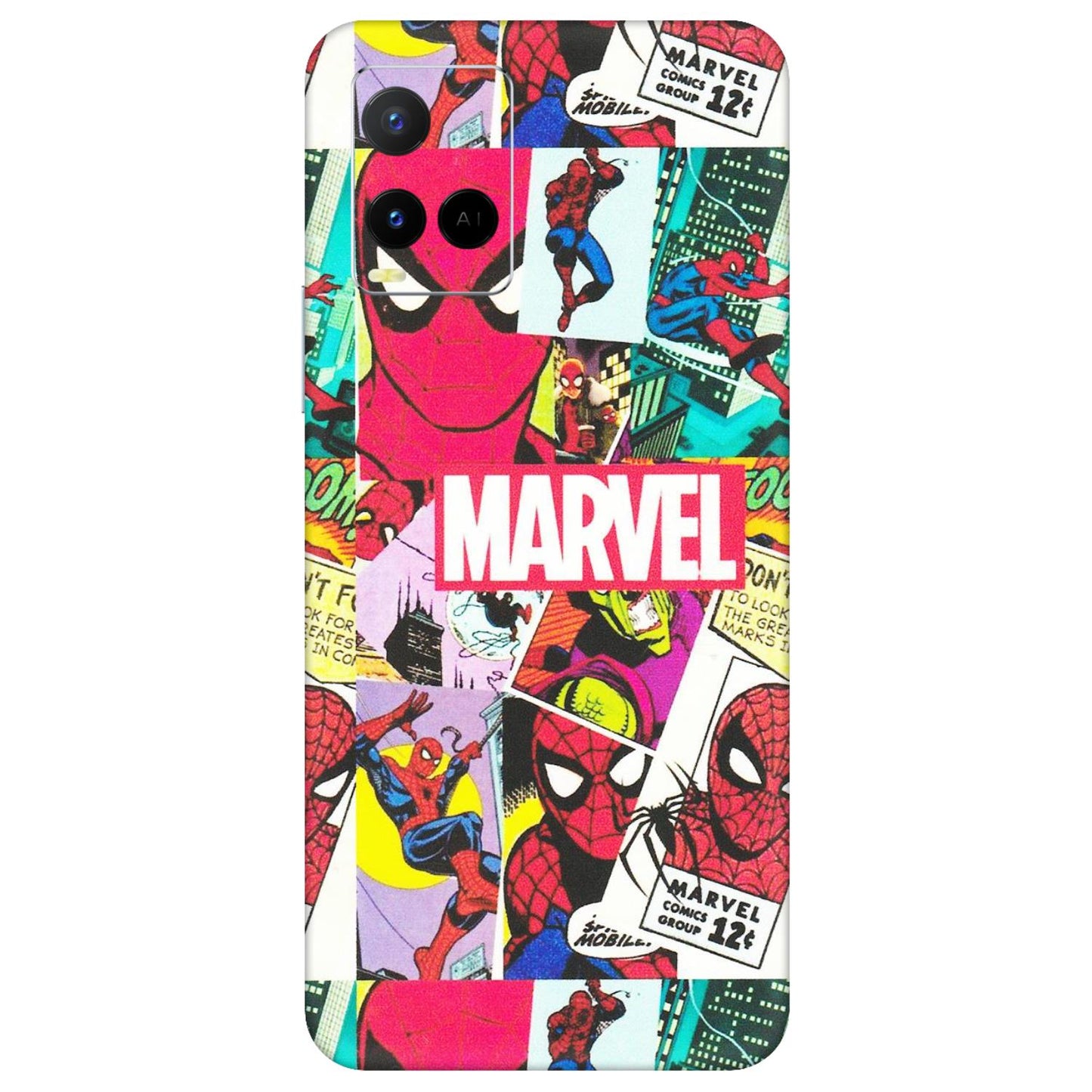 VIVO Y Series Phone Skins (All Models) - Marvel Comic Spiderman Grafitti - Matte Finish (M-72) Vivo Y21 G