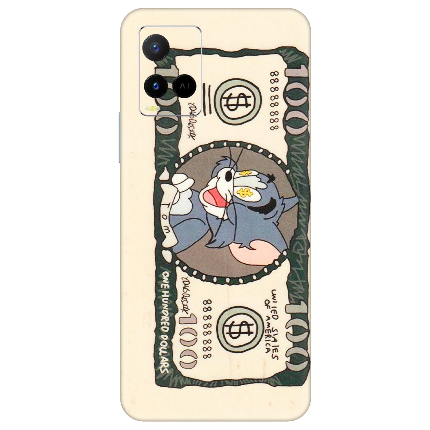VIVO Y Series Phone Skins (All Models) - One Hundred Dollar Tom - Transparent Finish (T-16) Vivo Y21 G