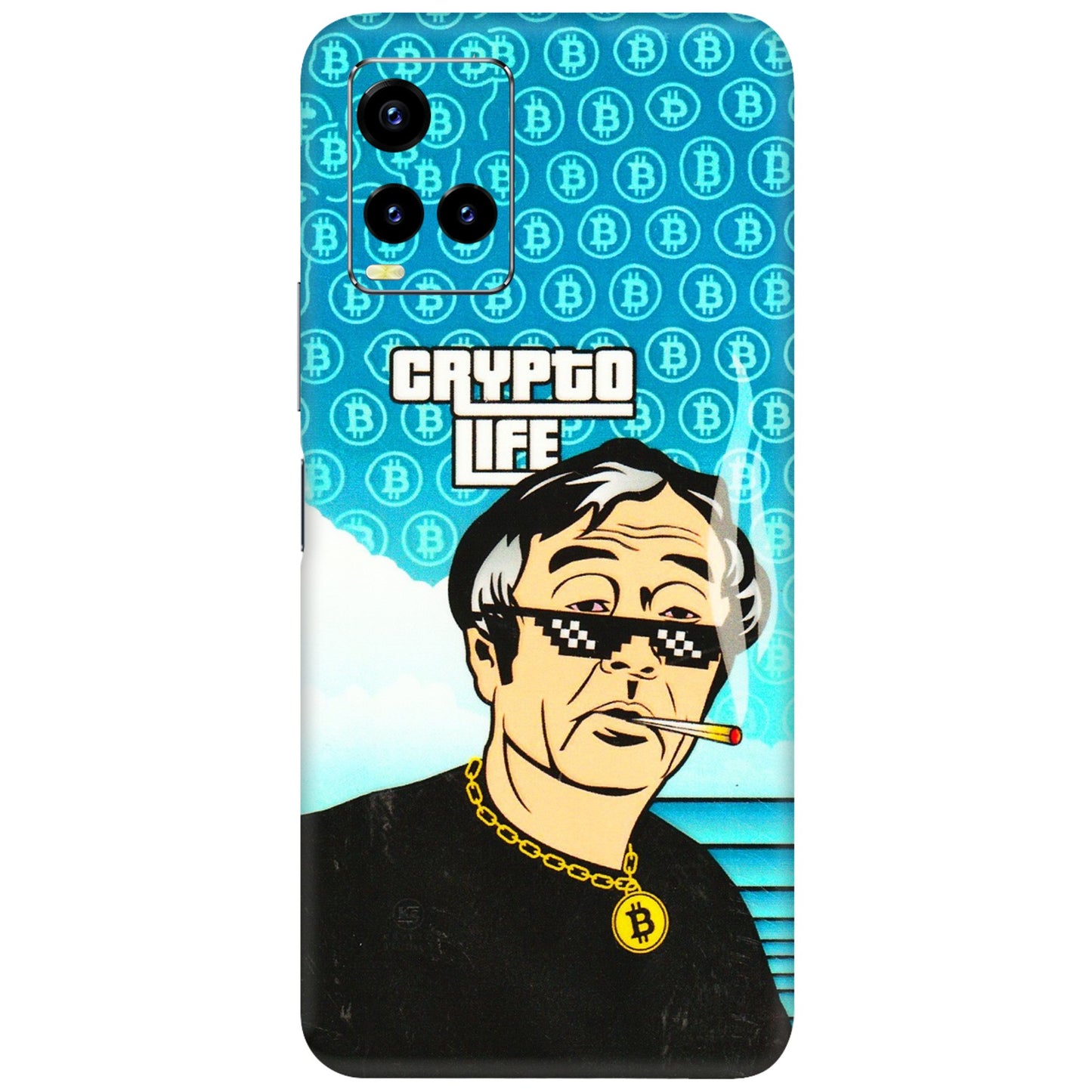 VIVO Y Series Phone Skins (All Models) - Crypto Thug Life - 3D Embossed Finish (L-179) Vivo Y21T