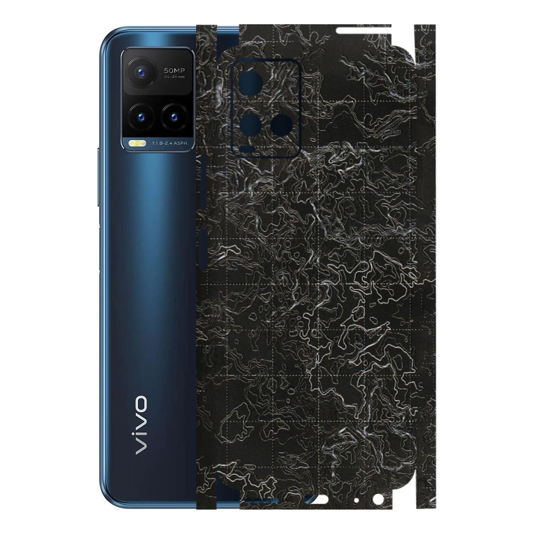 VIVO Y Series Phone Skins (All Models) - Black map Texture - 3D Embossed Finish (L-201) Vivo Y21T