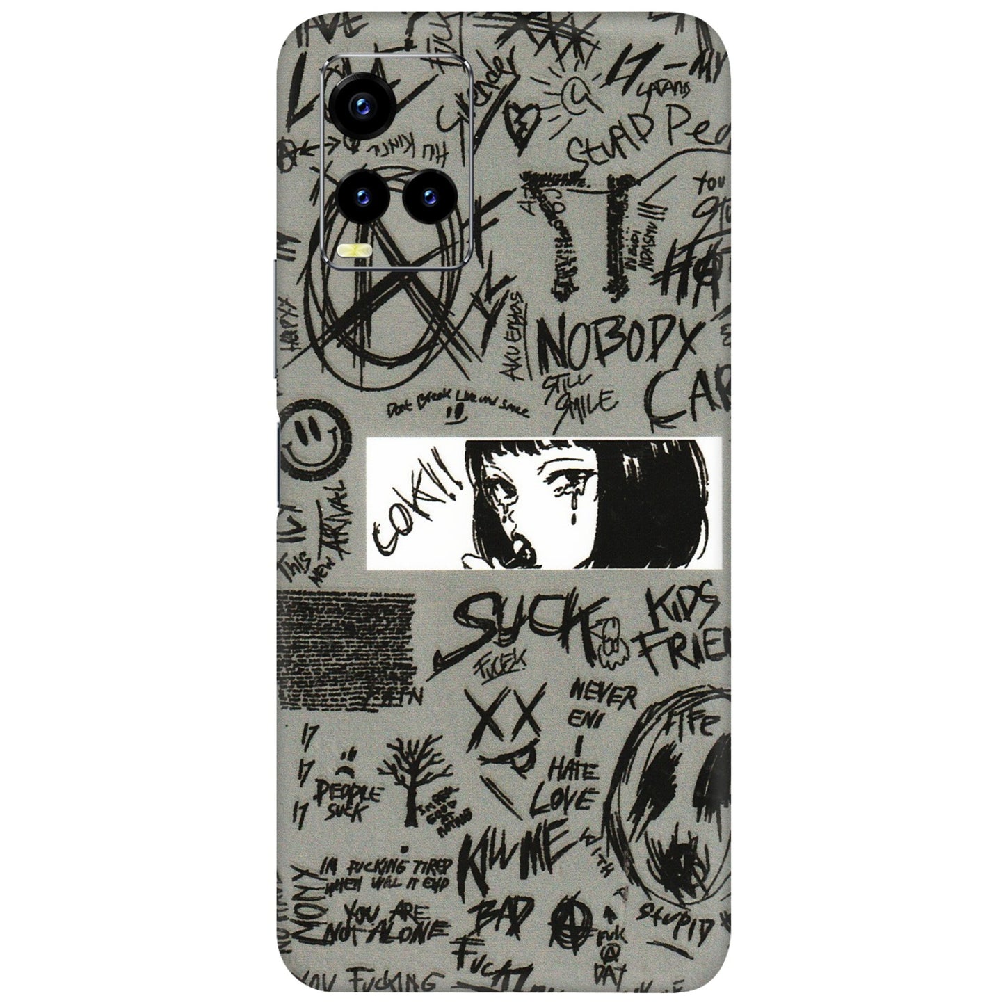 VIVO Y Series Phone Skins (All Models) - Never Have Love Anime - 3D Embossed Finish (L-260) Vivo Y21T