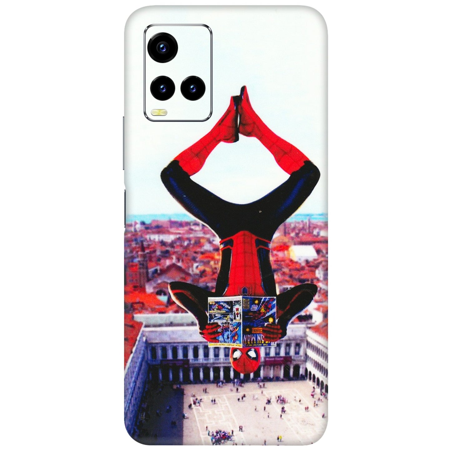 VIVO Y Series Phone Skins (All Models) - Spiderman Hanging - 3D Embossed Finish (L-53) Vivo Y21T