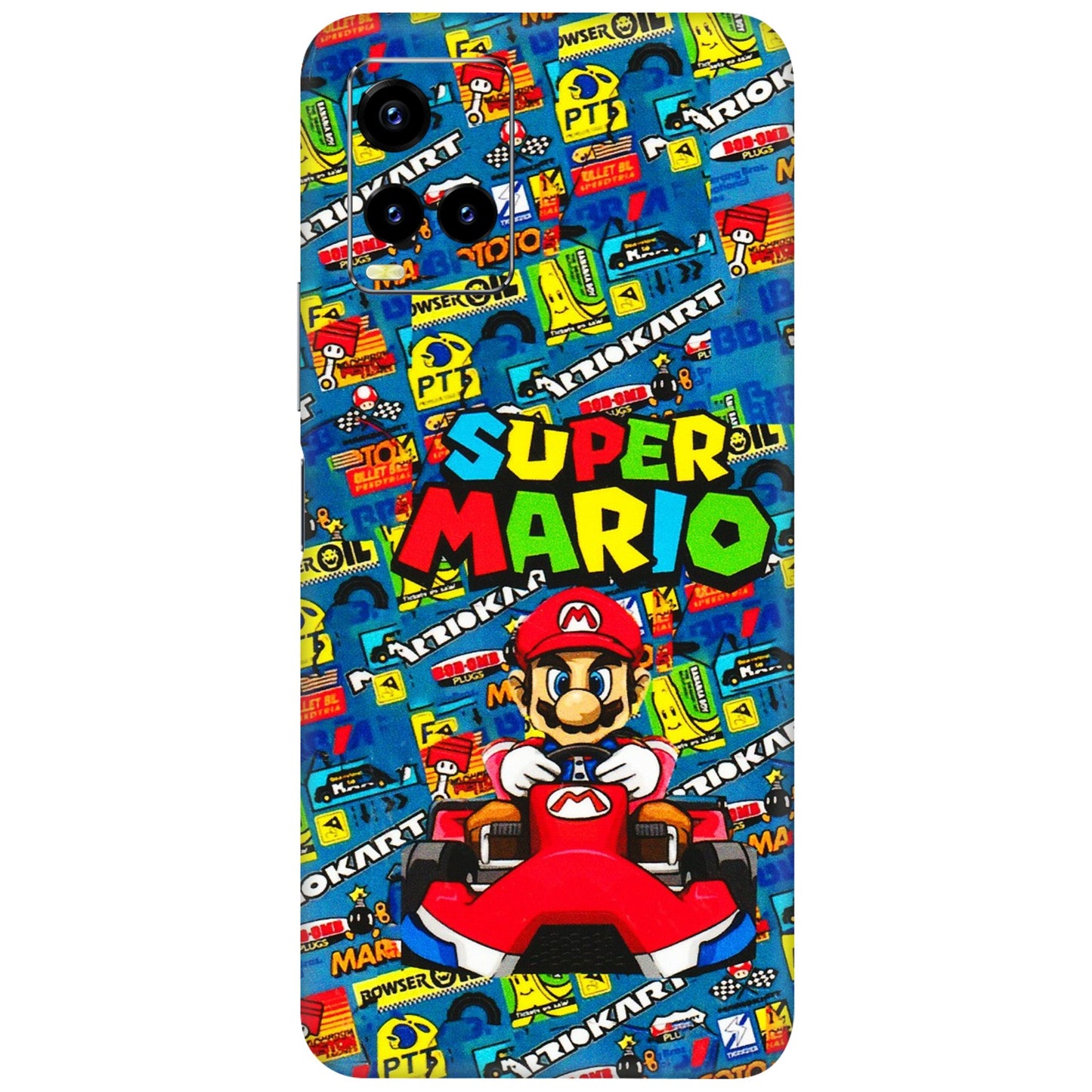 VIVO Y Series Phone Skins (All Models) - Super Mario Kart - 3D Embossed Finish (L-140) Vivo Y21 2021