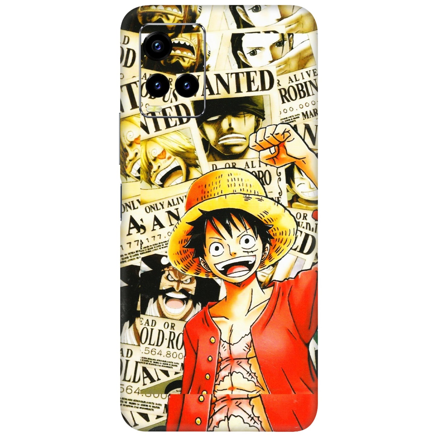 VIVO Y Series Phone Skins (All Models) - Luffy Anime - 3D Embossed Finish (L-177) Vivo Y21 2021