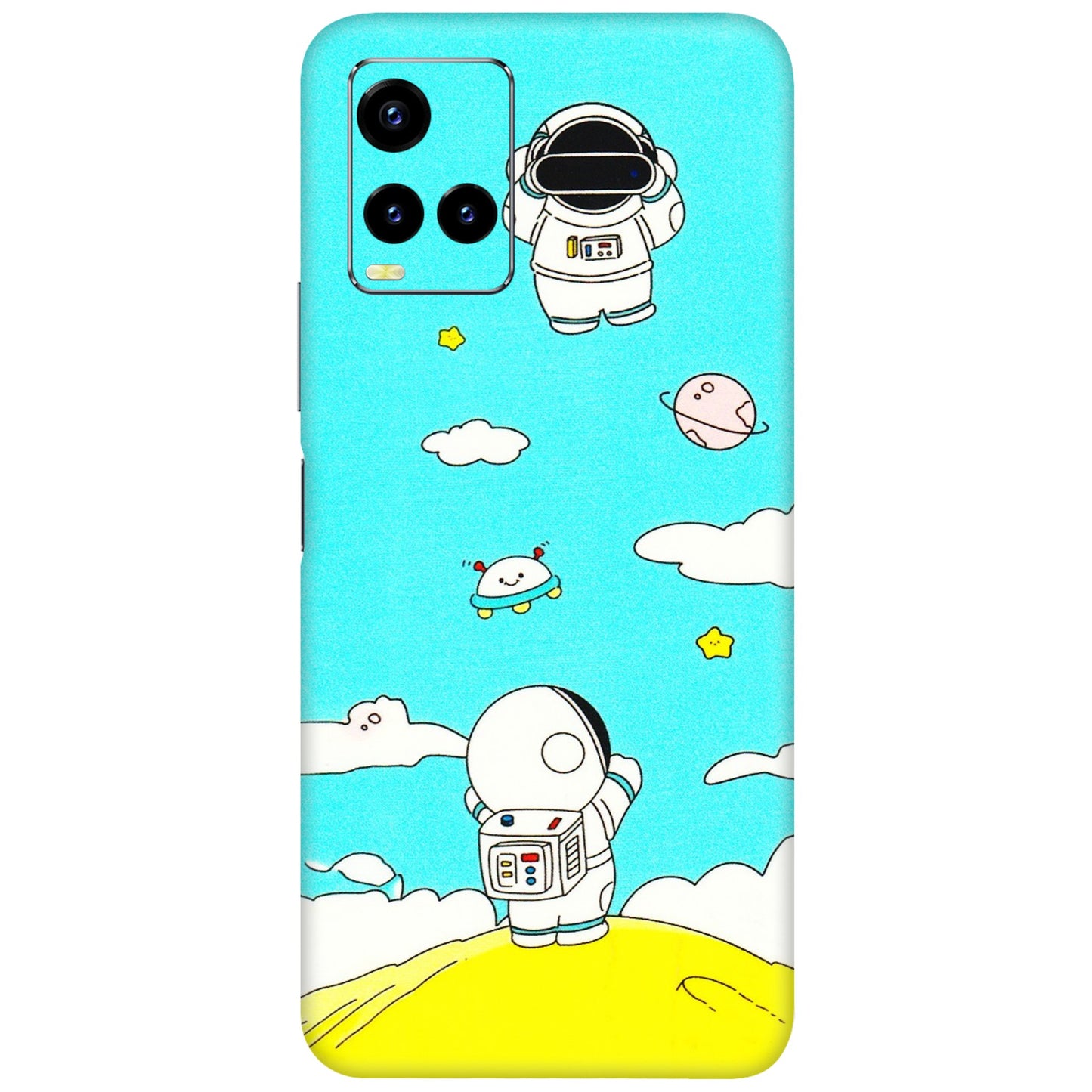 VIVO Y Series Phone Skins (All Models) - Blue Skies Astro Float - 3D Embossed Finish (L-230) Vivo Y21 2021