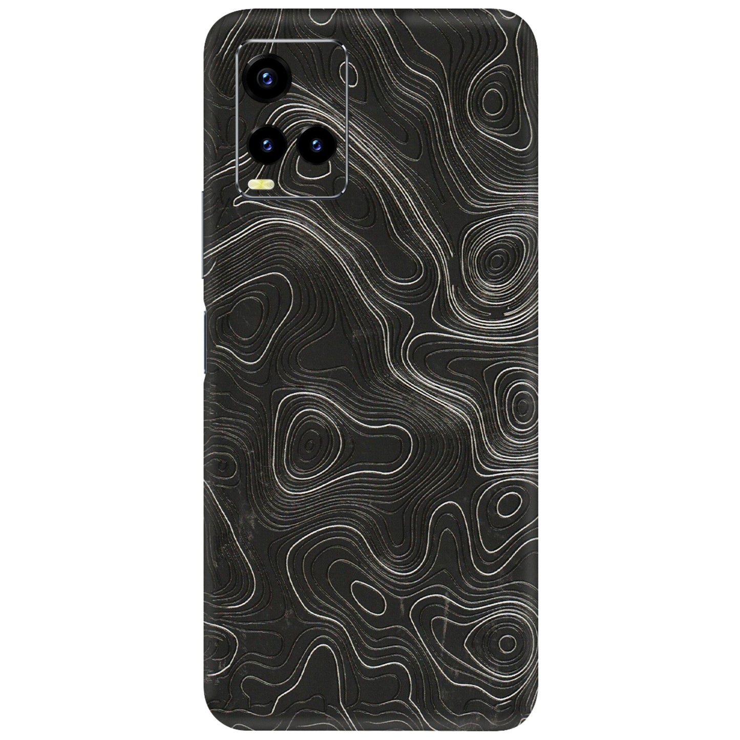 VIVO Y Series Phone Skins (All Models) - Abstract White Line Map - 3D Embossed Finish (L-269) Vivo Y21 2021