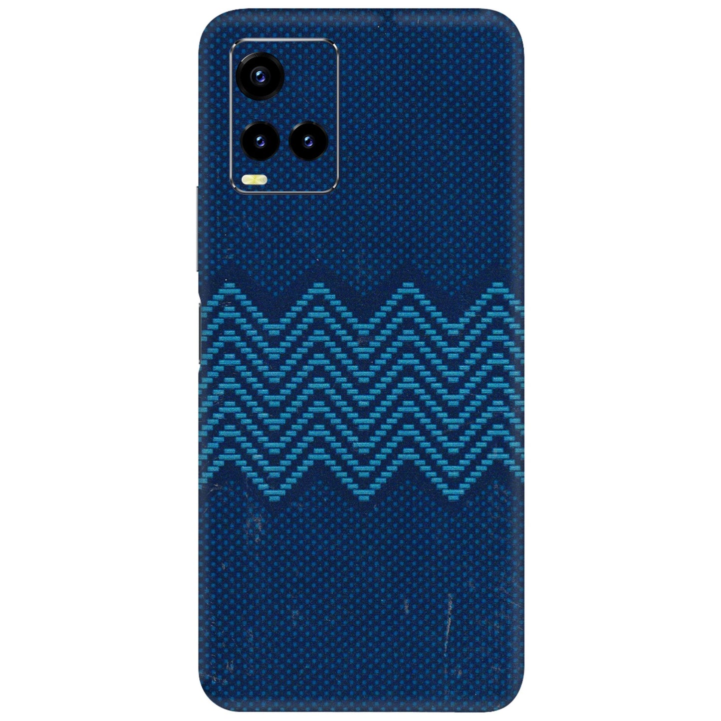 VIVO Y Series Phone Skins (All Models) - Blue Sober Waves - 3D Embossed Finish (L-306) Vivo Y21 2021