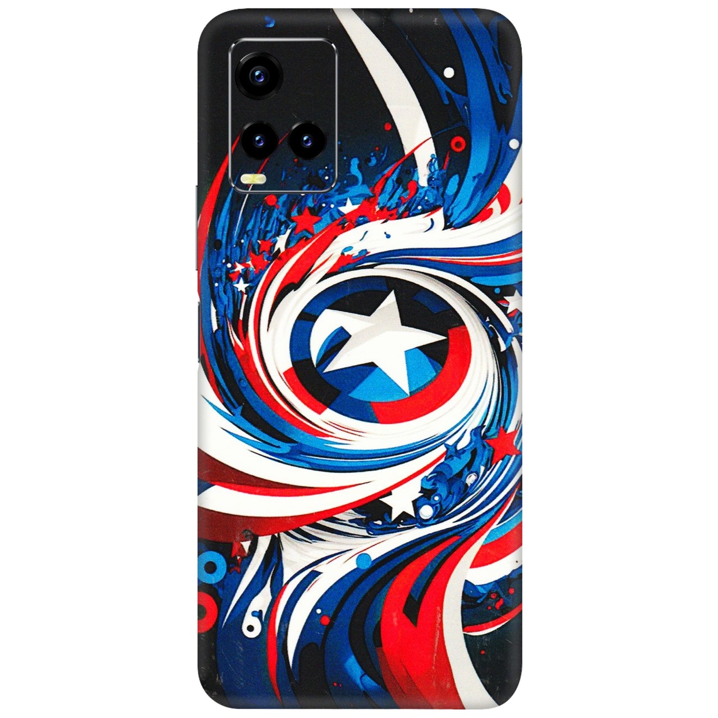 VIVO Y Series Phone Skins (All Models) - Captain America Logo - 3D Embossed Finish (L-307) Vivo Y21 2021