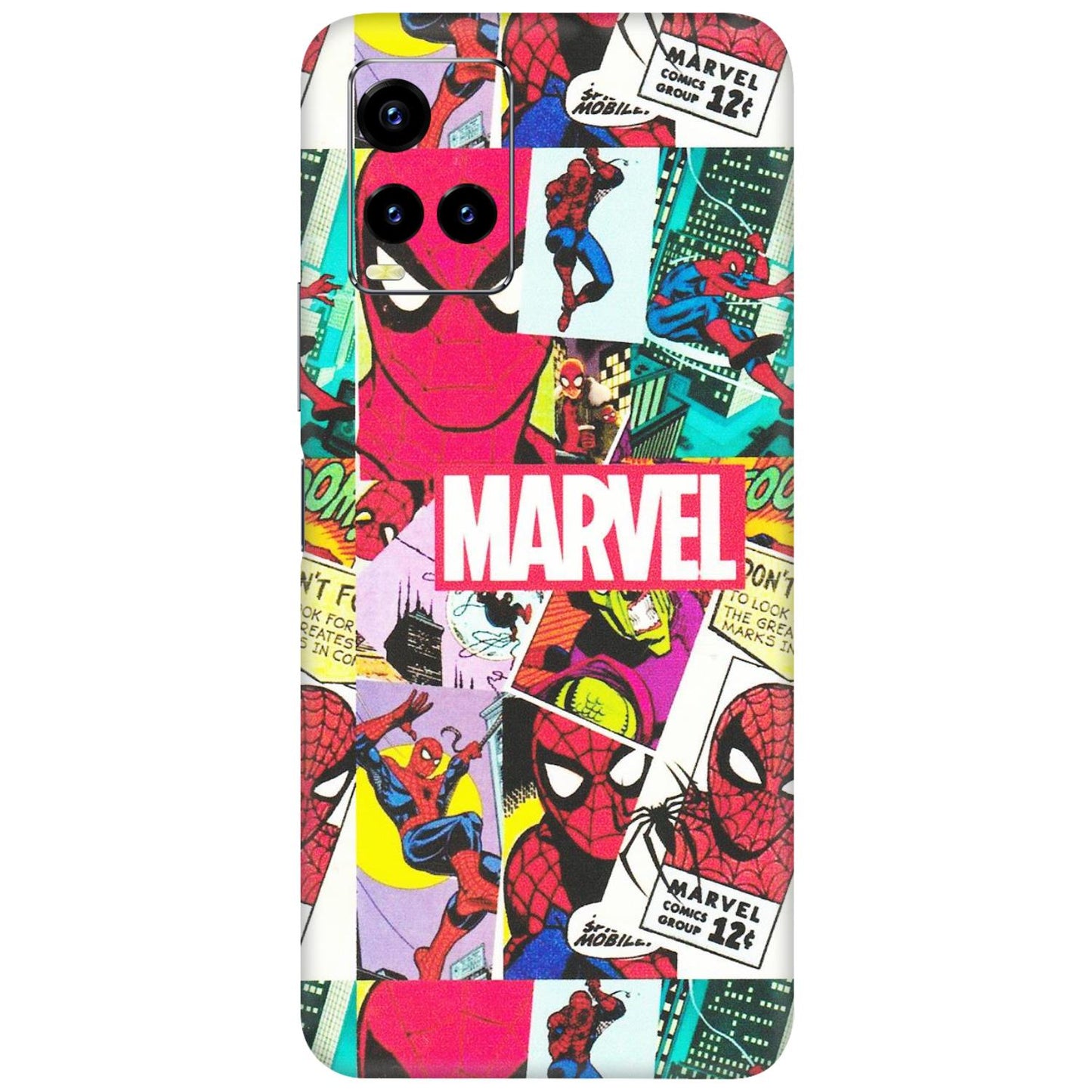 VIVO Y Series Phone Skins (All Models) - Marvel Comic Spiderman Grafitti - Matte Finish (M-72) Vivo Y21 2021