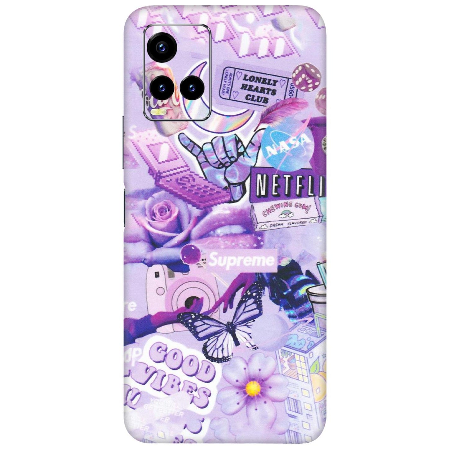 VIVO Y Series Phone Skins (All Models) - Supreme Purple Magic - Matte Finish (M-88) Vivo Y21 2021