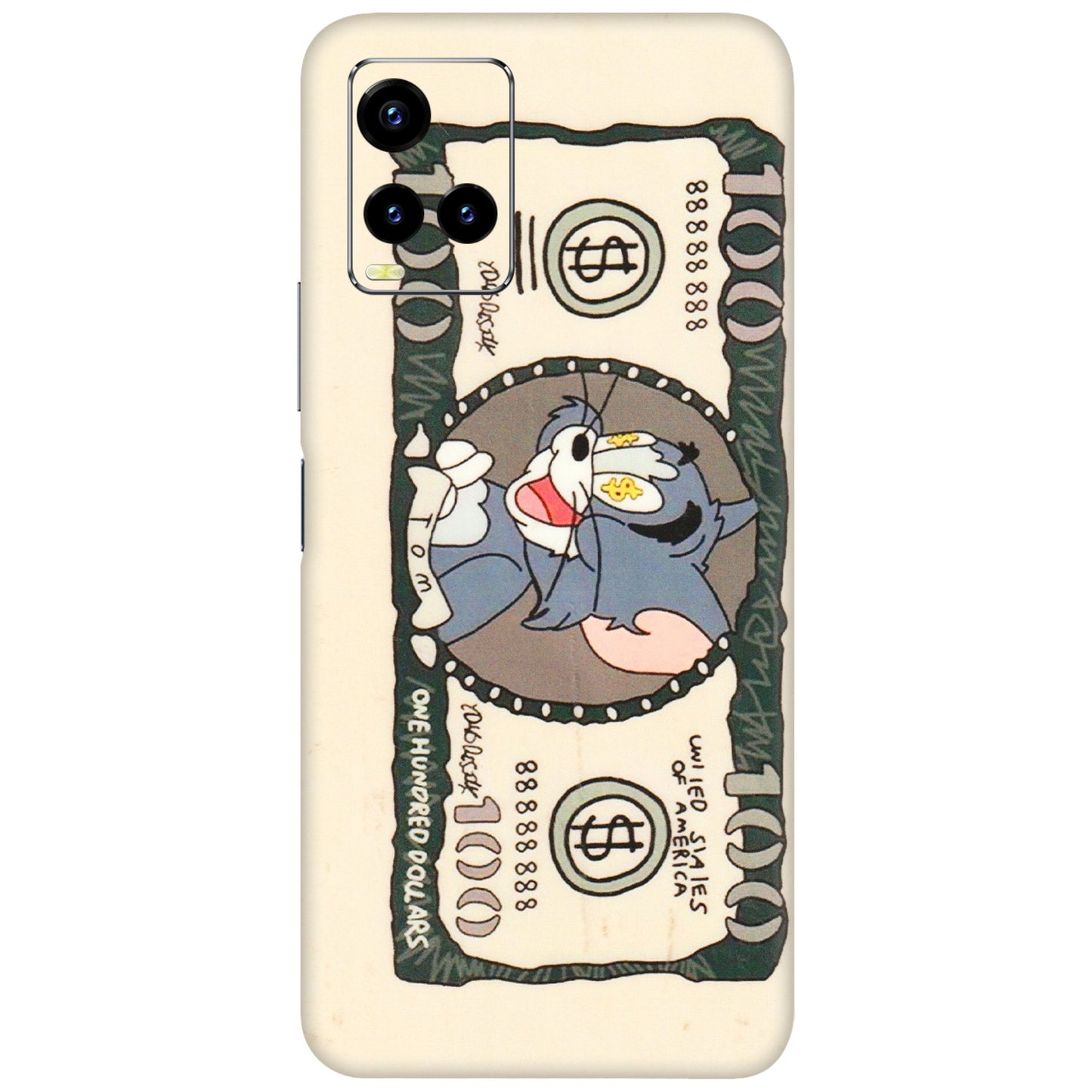 VIVO Y Series Phone Skins (All Models) - One Hundred Dollar Tom - Transparent Finish (T-16) Vivo Y21 2021
