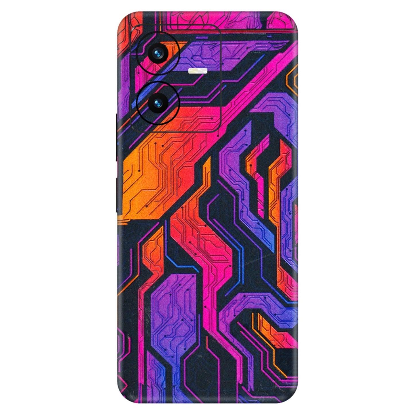 VIVO Y Series Phone Skins (All Models) - Tech Circuits Futuristic - 3D Embossed Finish (L-07) Vivo Y22 2022