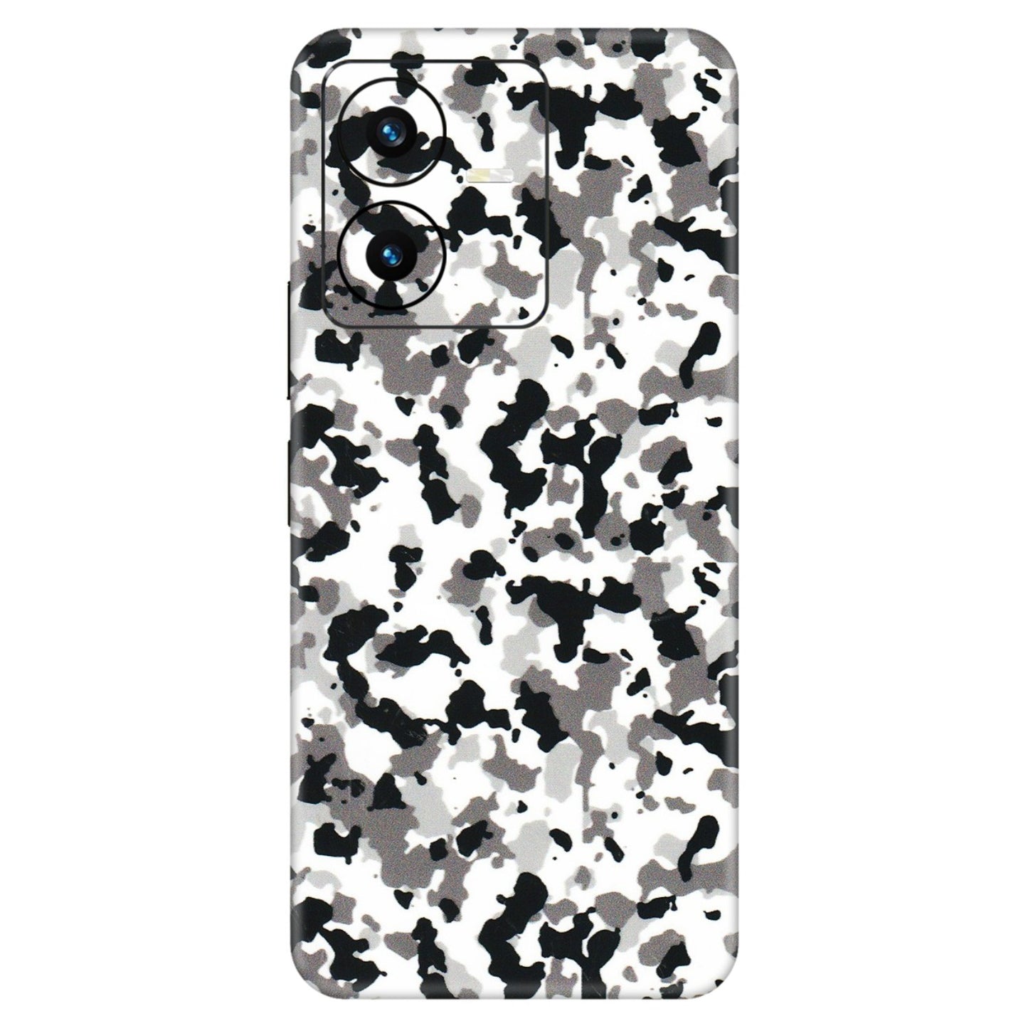VIVO Y Series Phone Skins (All Models) - White Black Camouflage - 3D Embossed Finish (L-18) Vivo Y22 2022