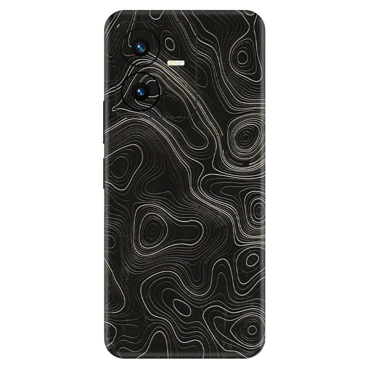 VIVO Y Series Phone Skins (All Models) - Black Swirl - 3D Embossed Finish (L-196) Vivo Y22 2022