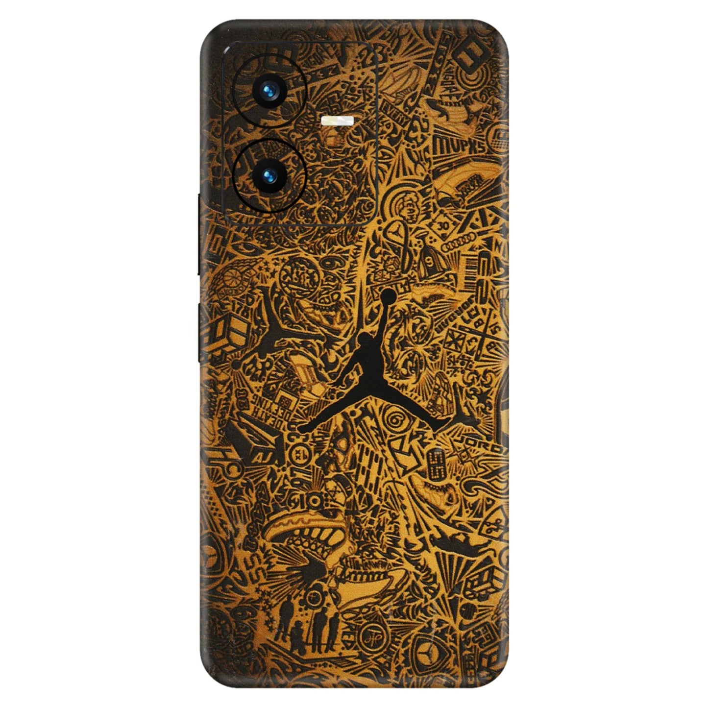 VIVO Y Series Phone Skins (All Models) - Premium Gold Basketball Player - 3D Embossed Finish (L-236) Vivo Y22 2022