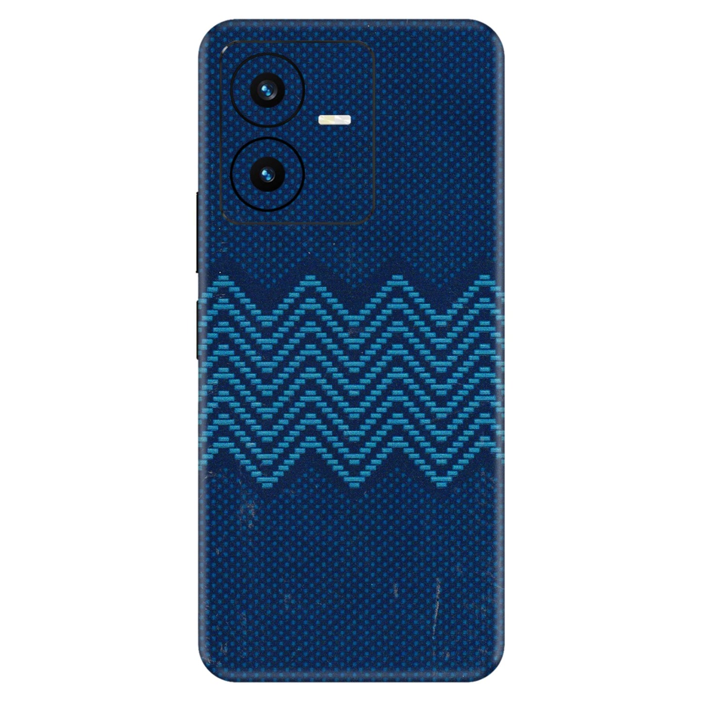 VIVO Y Series Phone Skins (All Models) - Blue Sober Waves - 3D Embossed Finish (L-306) Vivo Y22 2022