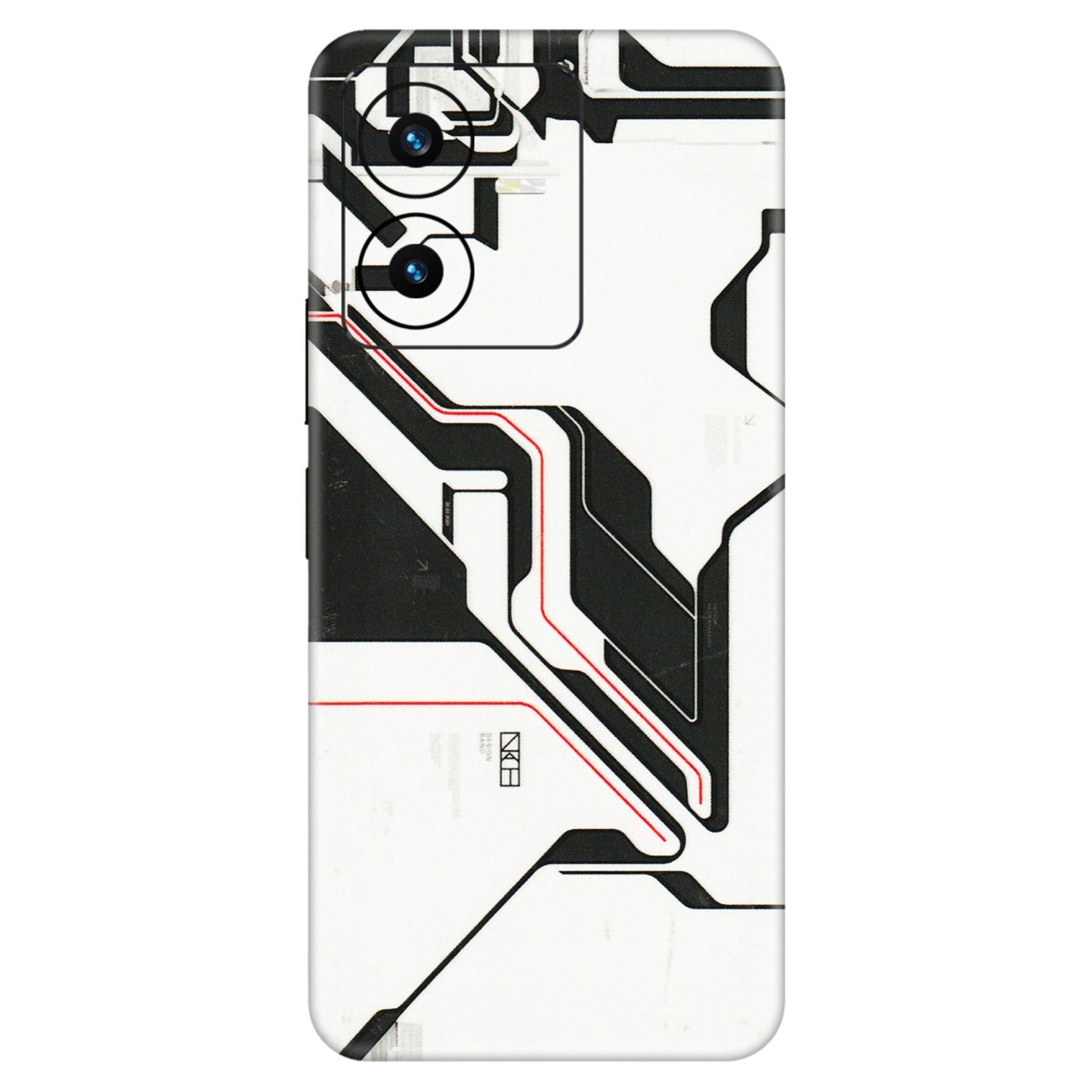VIVO Y Series Phone Skins (All Models) - White Techy Logo - 3D Embossed Finish (L-312) Vivo Y22 2022