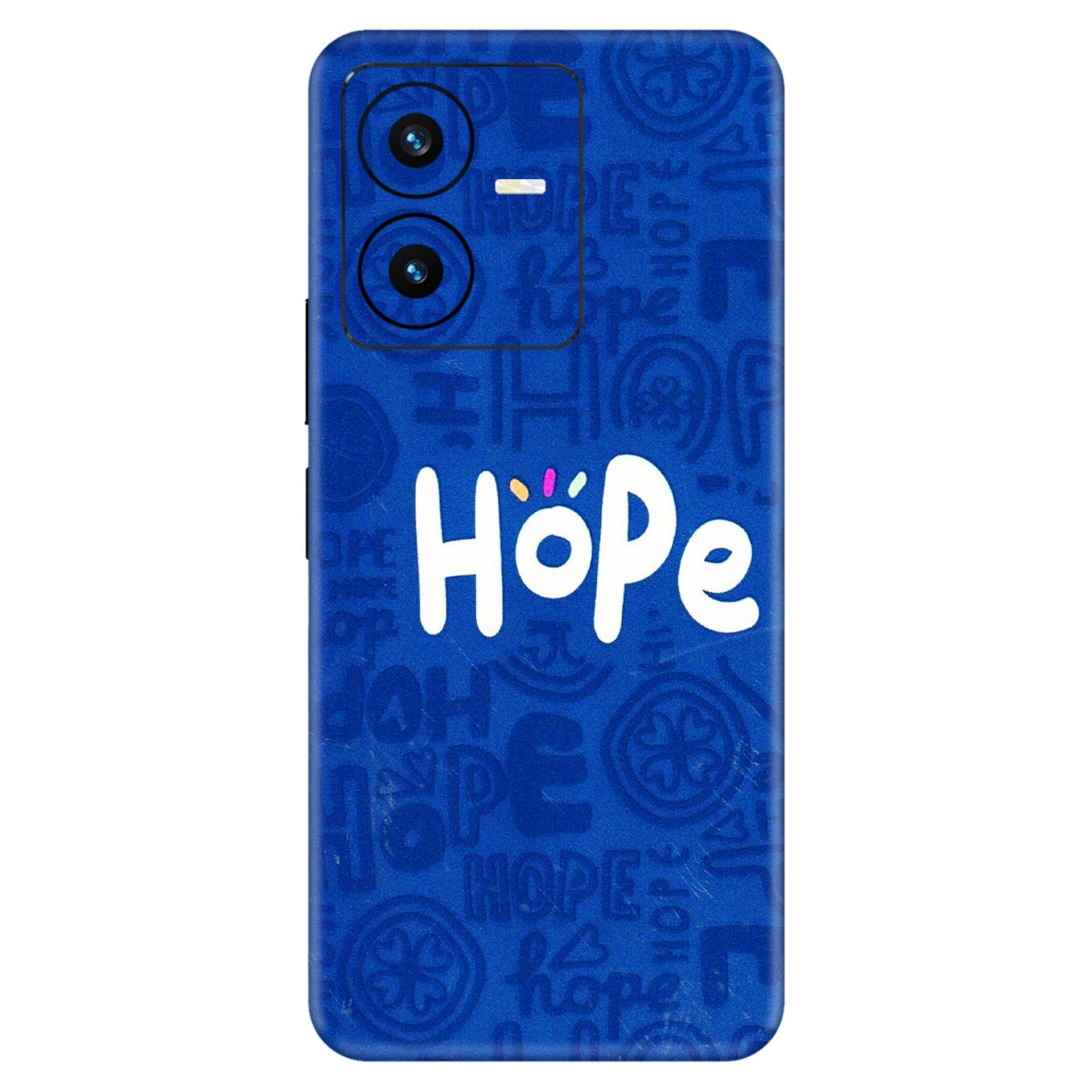 VIVO Y Series Phone Skins (All Models) - Hope Doodles Blue - 3D Embossed Finish (L-43) Vivo Y22 2022