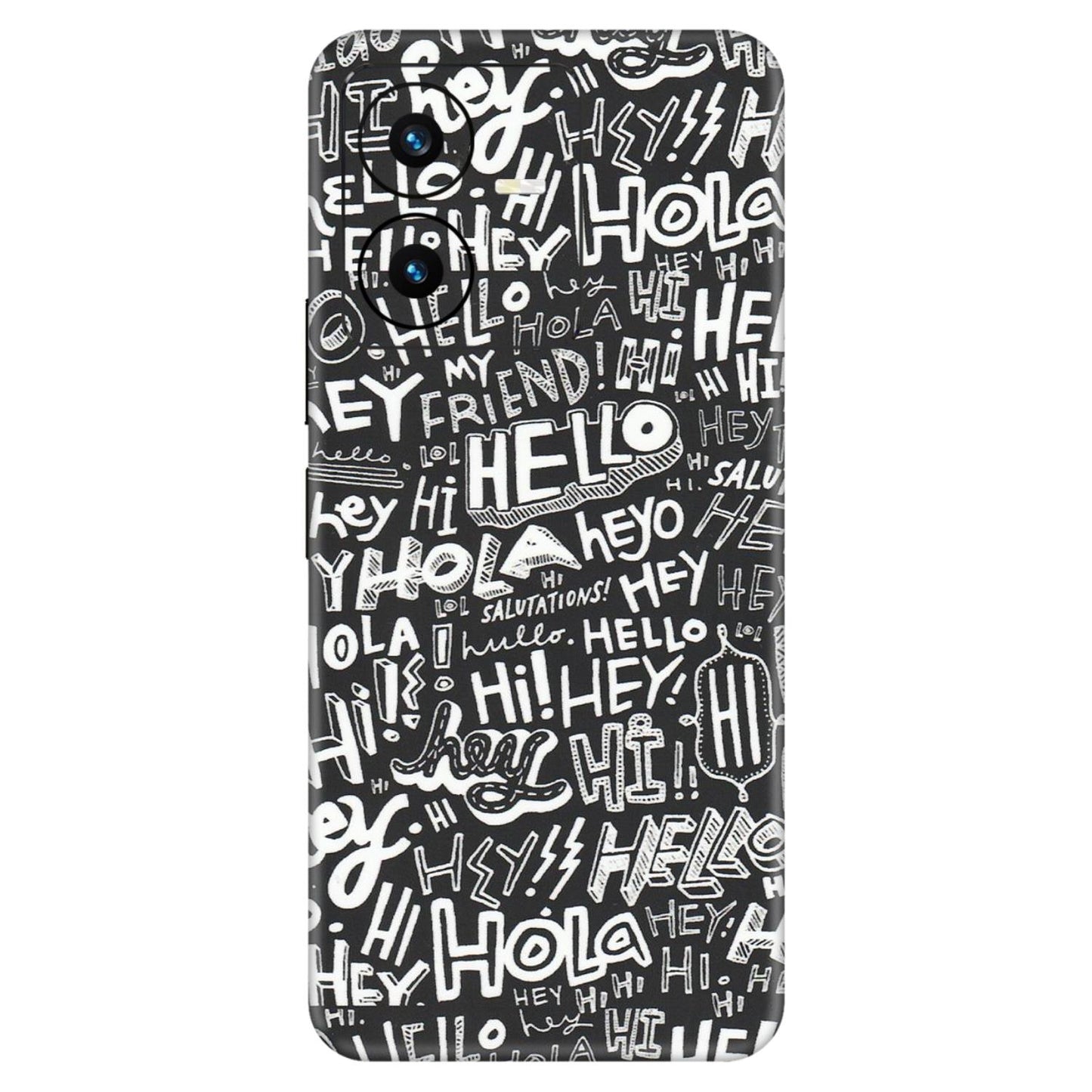 VIVO Y Series Phone Skins (All Models) - Hi Hello Doodles - Matte Finish (M-25) Vivo Y22 2022