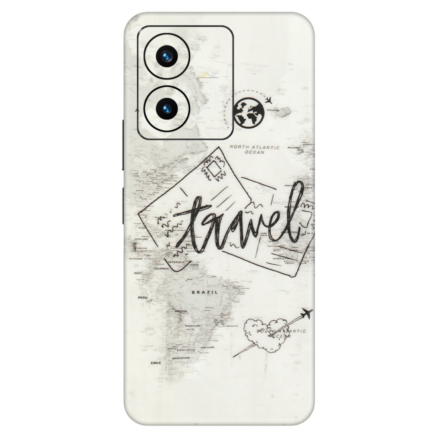 VIVO Y Series Phone Skins (All Models) - Travel Ticket - Transparent Finish (T-06) Vivo Y22 2022