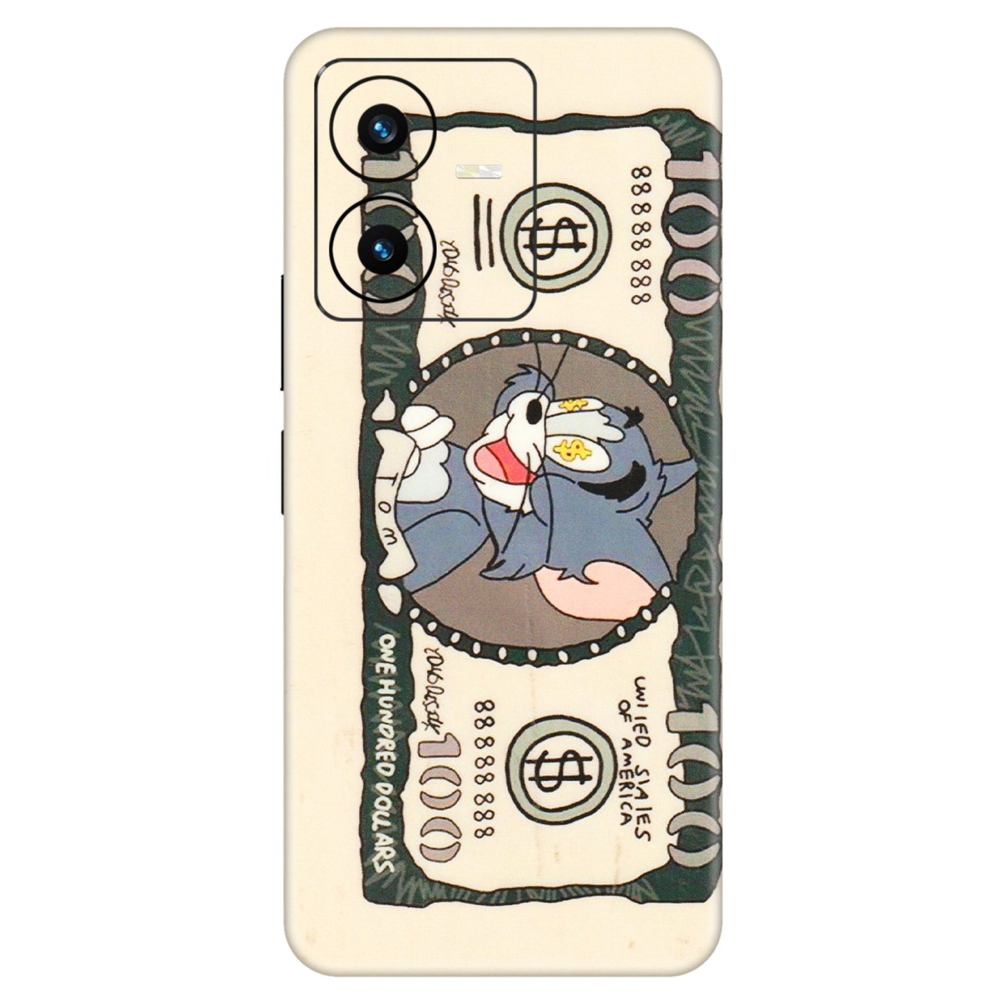 VIVO Y Series Phone Skins (All Models) - One Hundred Dollar Tom - Transparent Finish (T-16) Vivo Y22 2022