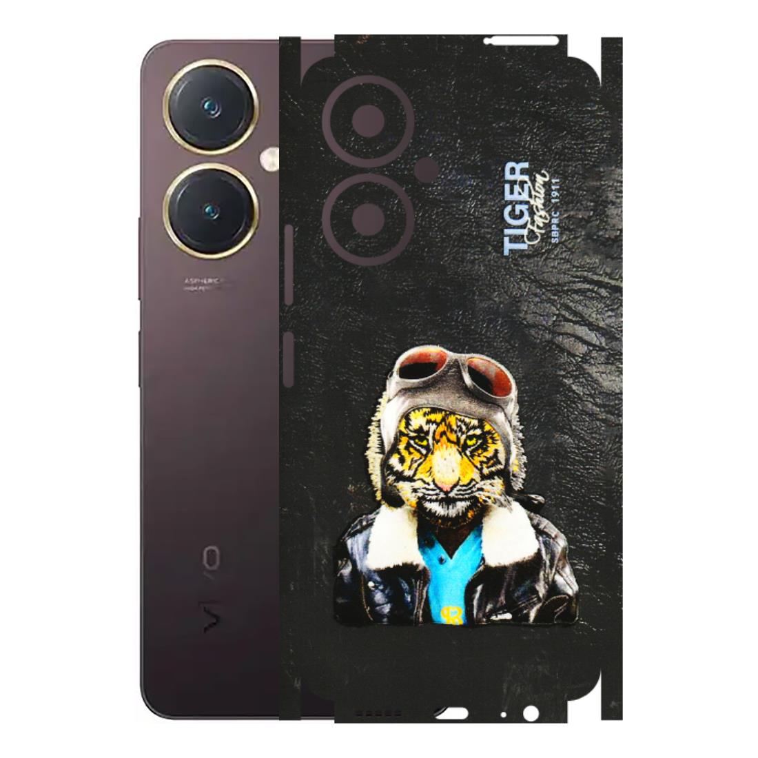 VIVO Y Series Phone Skins (All Models) - Rider Tiger - 3D Embossed Finish (L-113) Vivo Y27 4G