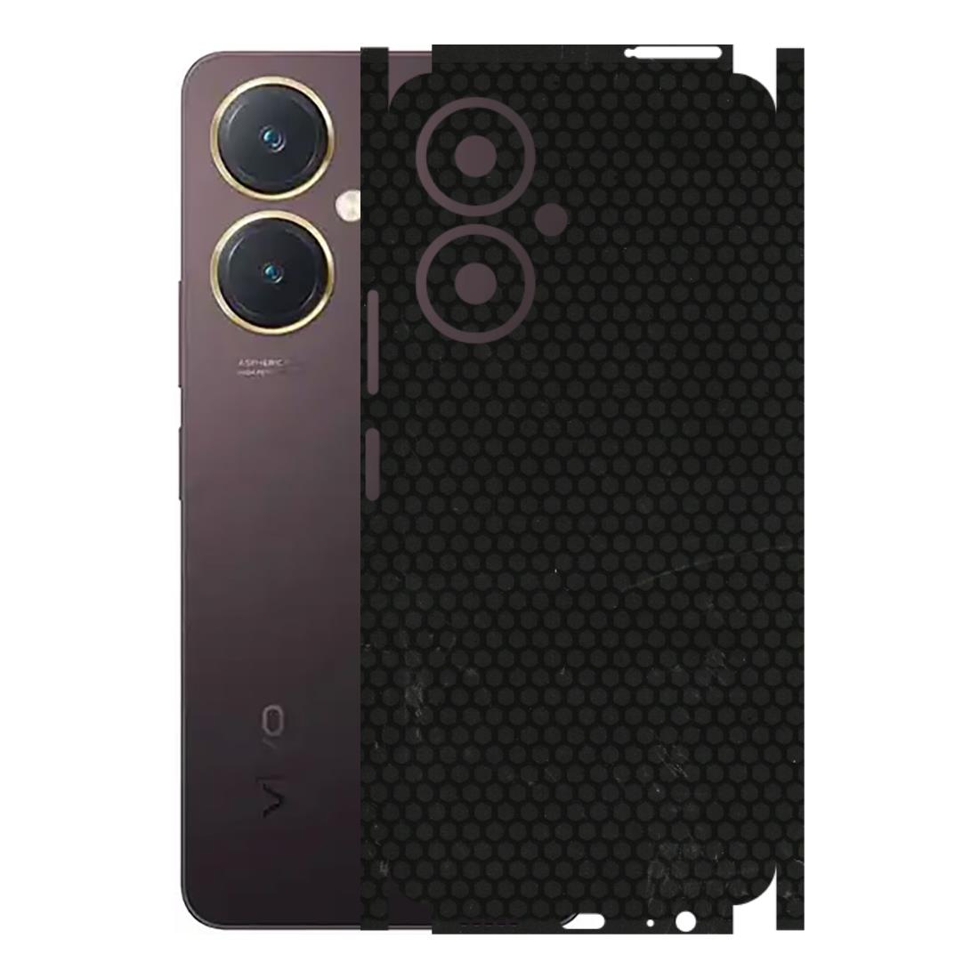 VIVO Y Series Phone Skins (All Models) - Black honeycomb - 3D Embossed Finish (L-114) Vivo Y27 4G