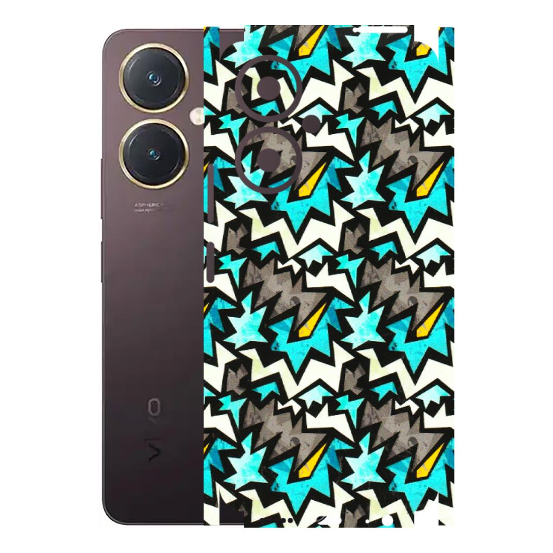 VIVO Y Series Phone Skins (All Models) - Funky Zig Zag - 3D Embossed Finish (L-223) Vivo Y27 4G