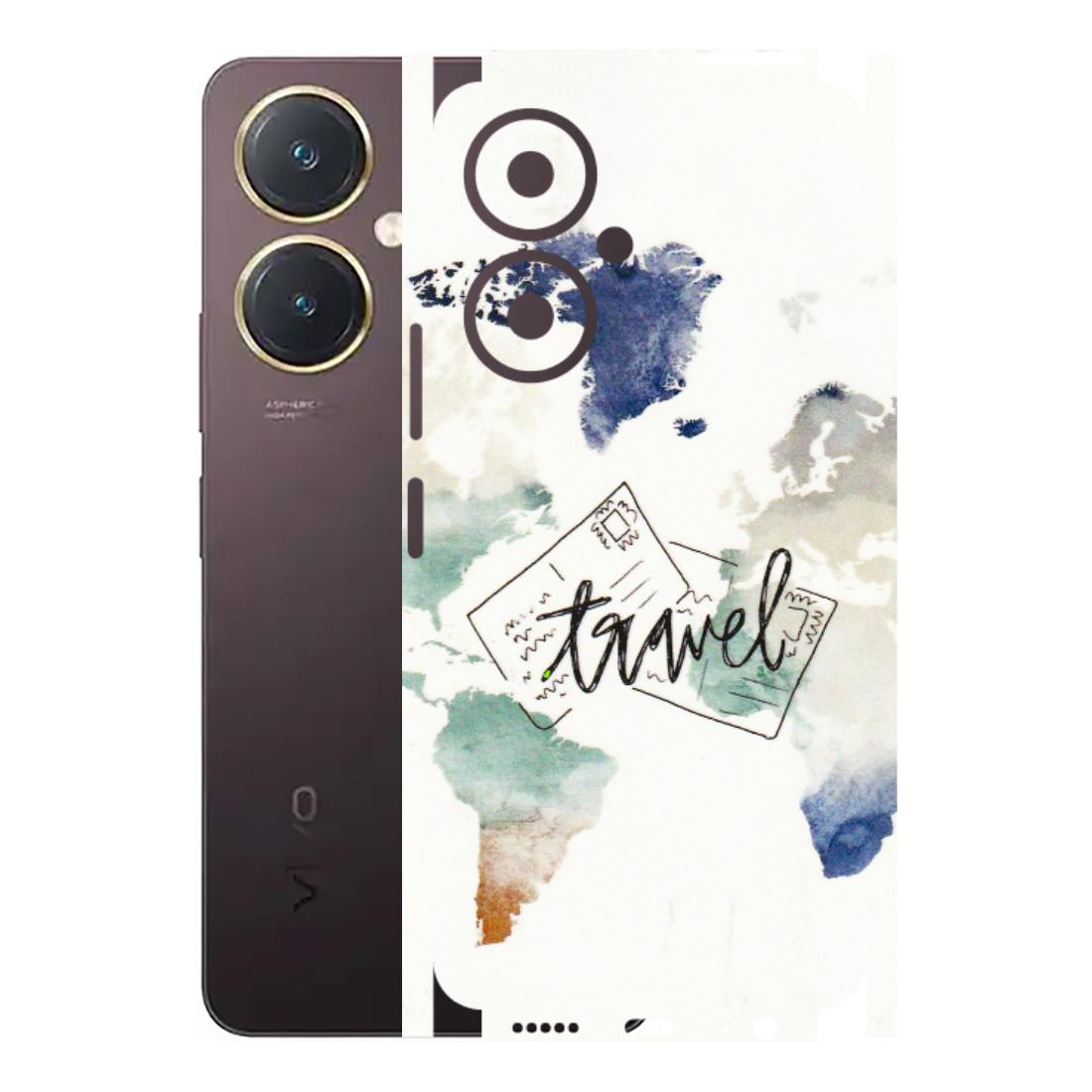 VIVO Y Series Phone Skins (All Models) - Travel The World - 3D Embossed Finish (L-232) Vivo Y27 4G