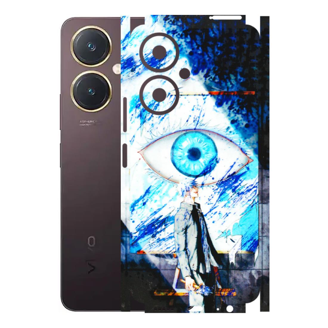 VIVO Y Series Phone Skins (All Models) - Gojo Satoru evil eye - 3D Embossed Finish (L-239) Vivo Y27 4G