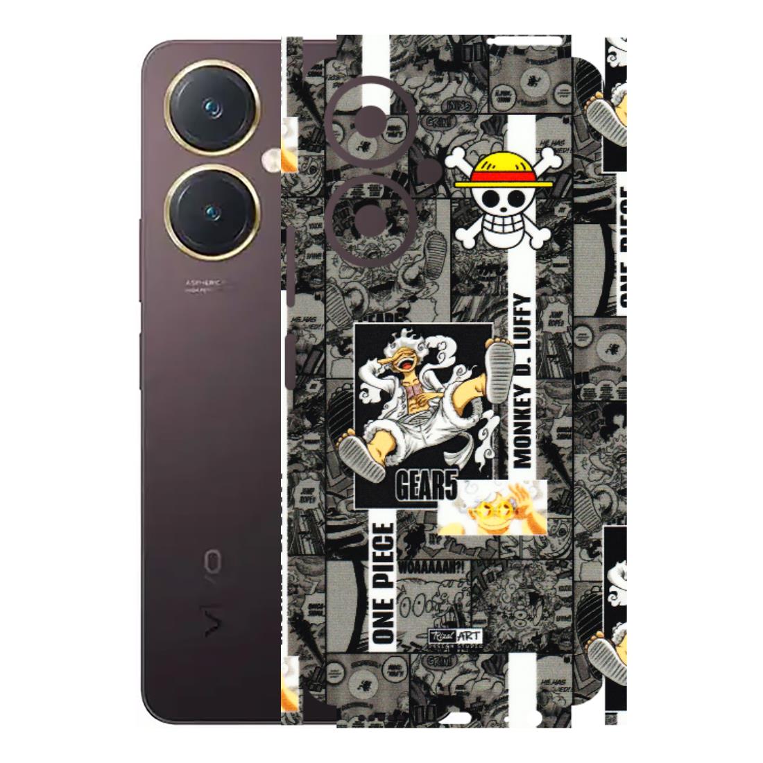 VIVO Y Series Phone Skins (All Models) - Cuffy Anime MonkeyCamic - 3D Embossed Finish (L-242) Vivo Y27 4G