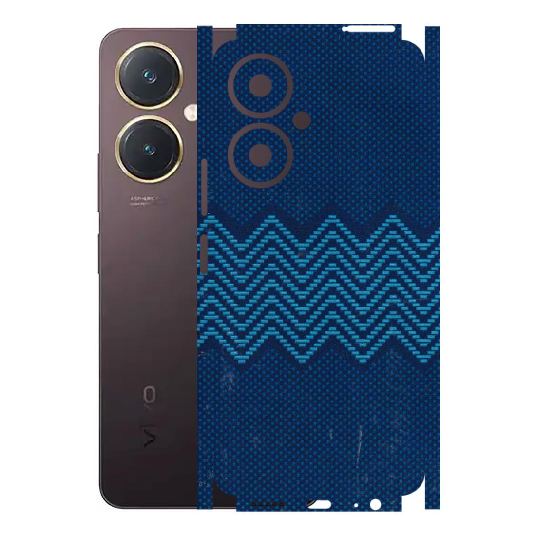 VIVO Y Series Phone Skins (All Models) - Blue Sober Waves - 3D Embossed Finish (L-306) Vivo Y27 4G