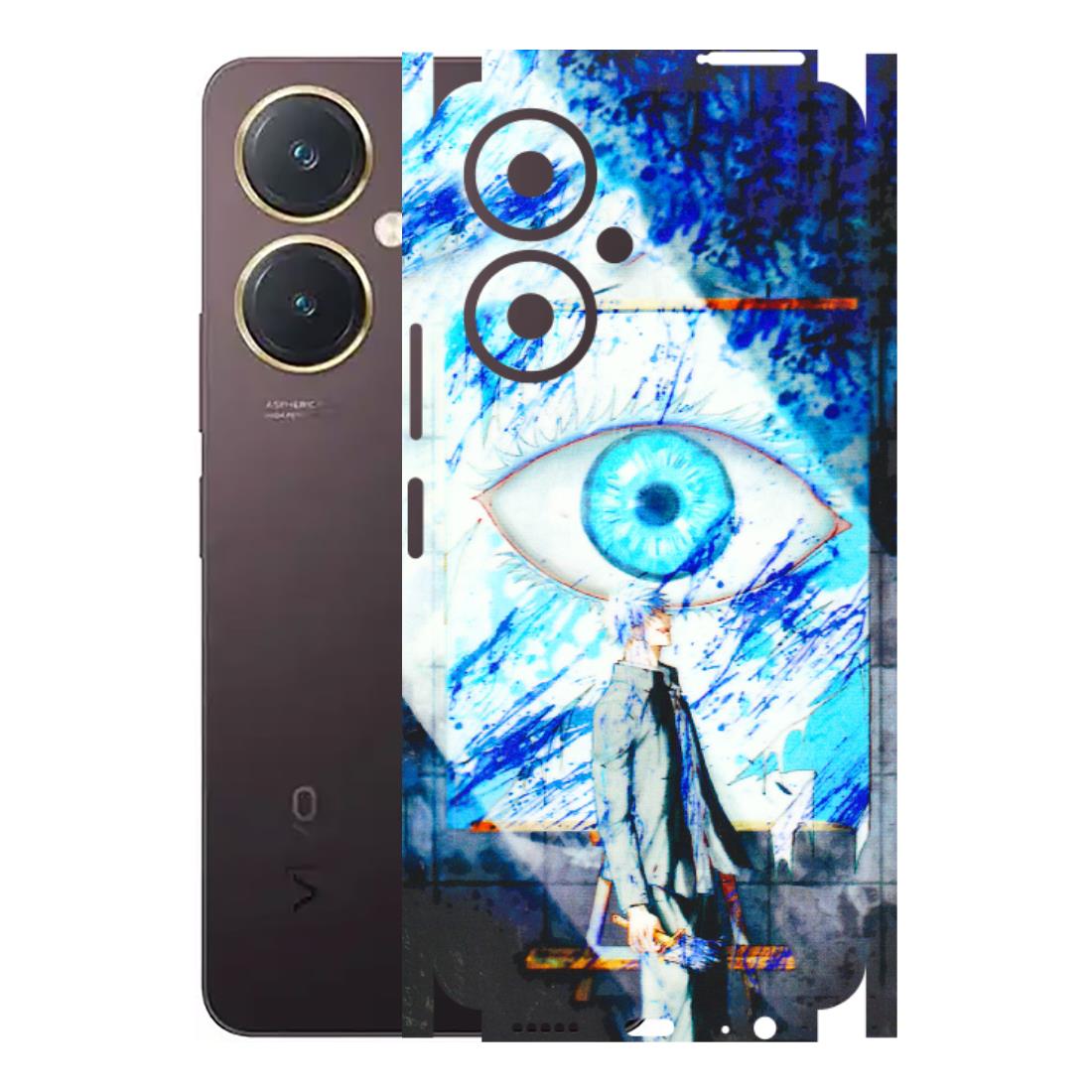 VIVO Y Series Phone Skins (All Models) - Anime Sea Blue Eye - 3D Embossed Finish (L-318) Vivo Y27 4G