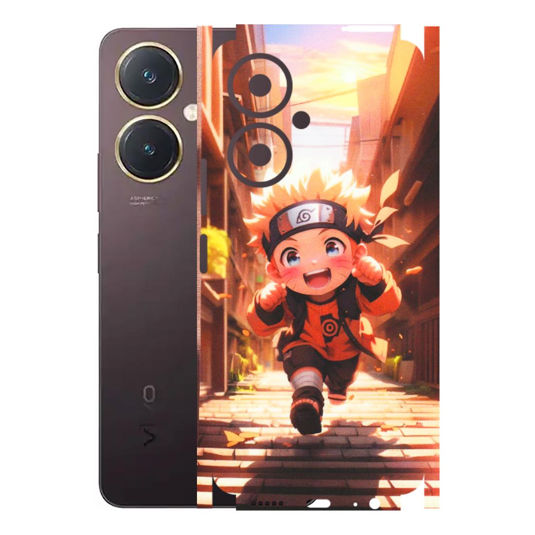 VIVO Y Series Phone Skins (All Models) - Naruto Cute Toon Running - Matte Finish (M-04) Vivo Y27 4G