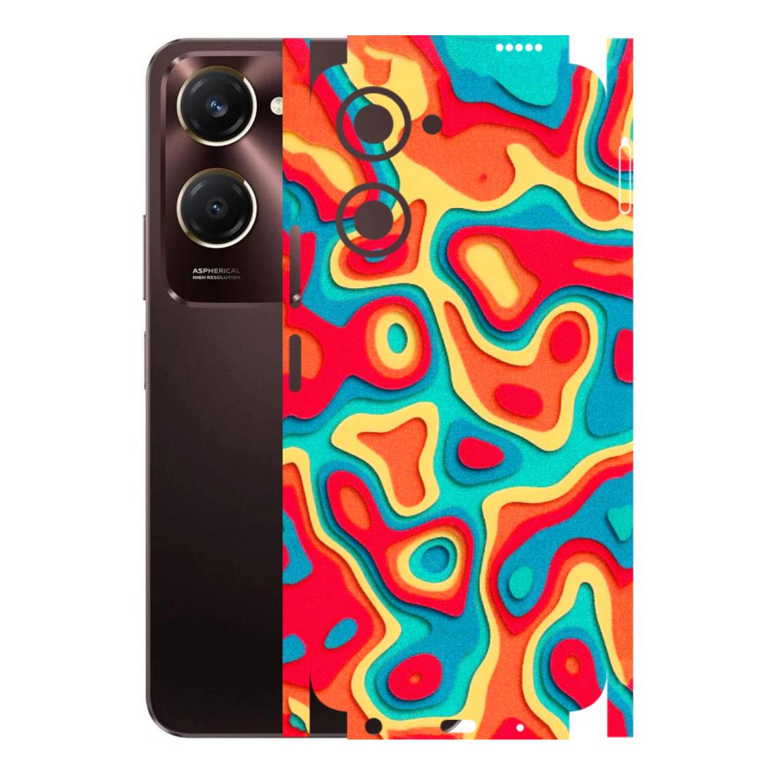 VIVO Y Series Phone Skins (All Models) - Abstract Swirl - 3D Embossed Finish (L-150) Vivo Y28S (5G)