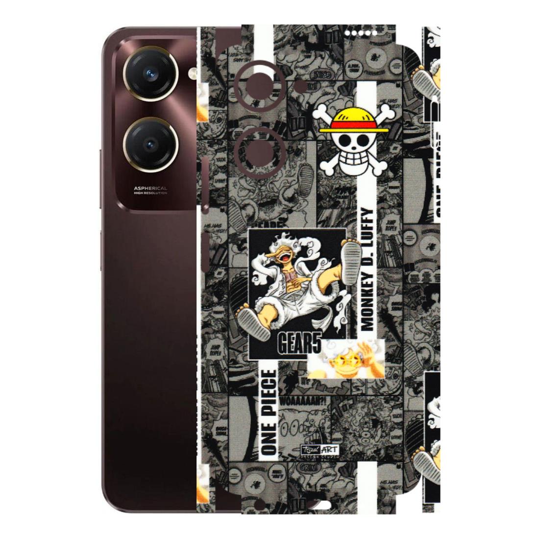 VIVO Y Series Phone Skins (All Models) - Cuffy Anime MonkeyCamic - 3D Embossed Finish (L-242) Vivo Y28S (5G)