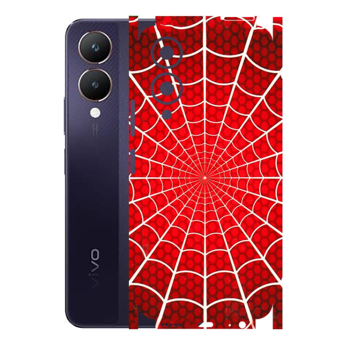 VIVO Y Series Phone Skins (All Models) - Classic Spidey Web - 3D Embossed Finish (L-115) Vivo Y28 5G