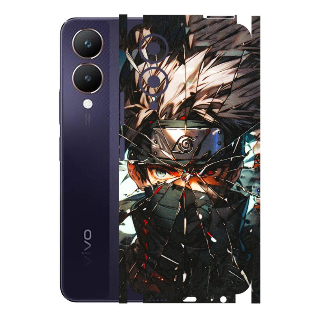 VIVO Y Series Phone Skins (All Models) - Kakashi Shattered Glass Effect - 3D Embossed Finish (L-237) Vivo Y28 5G