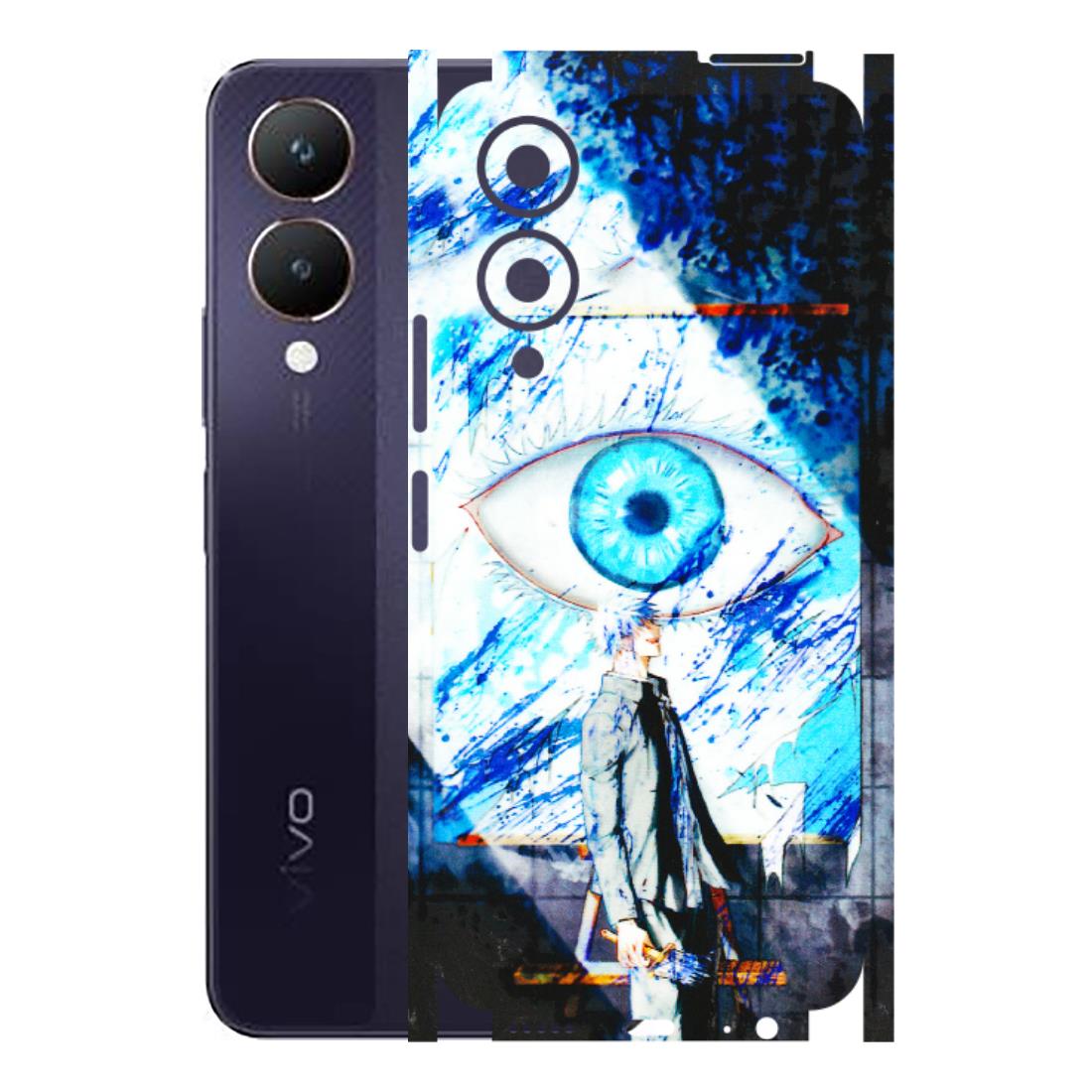 VIVO Y Series Phone Skins (All Models) - Gojo Satoru evil eye - 3D Embossed Finish (L-239) Vivo Y28 5G