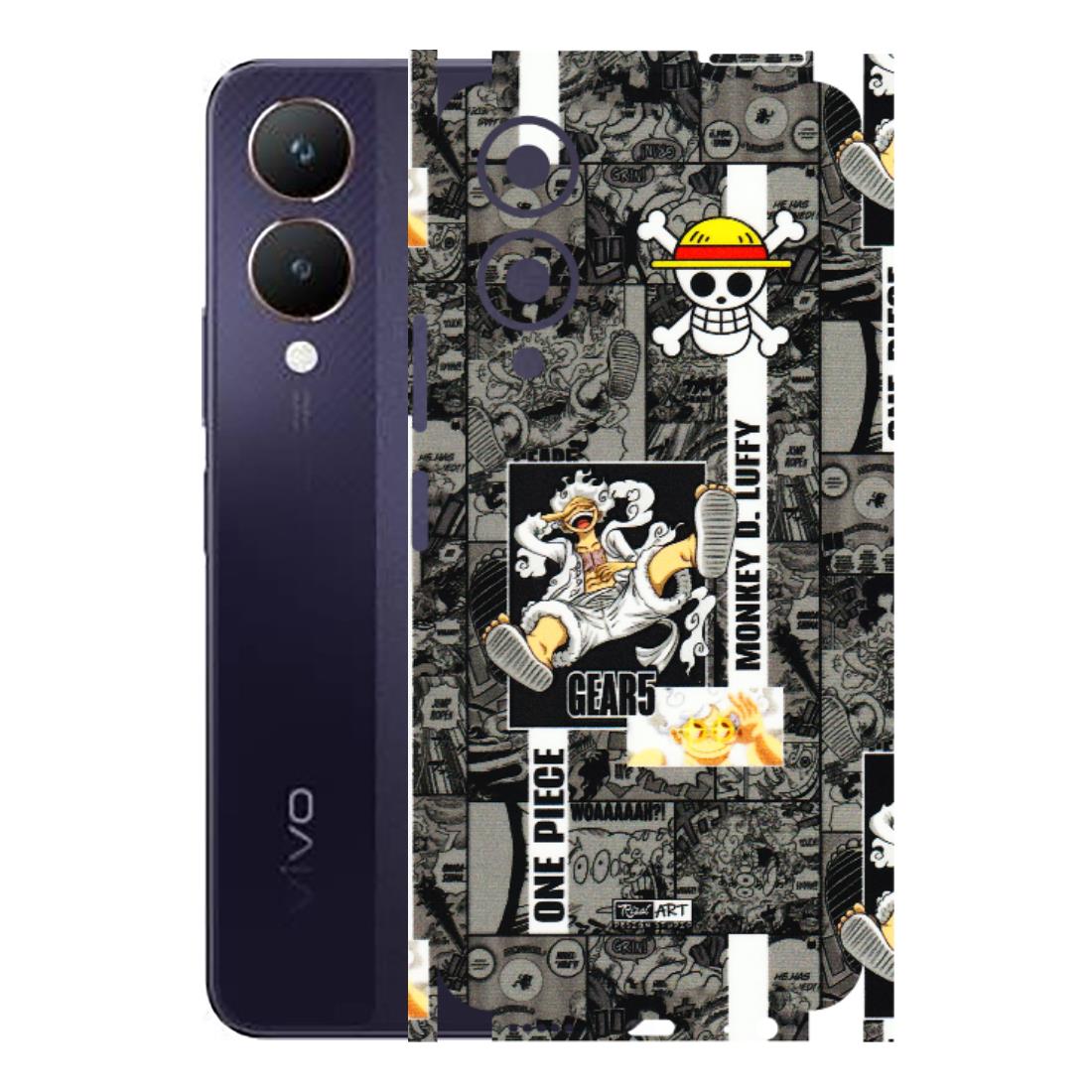 VIVO Y Series Phone Skins (All Models) - Cuffy Anime MonkeyCamic - 3D Embossed Finish (L-242) Vivo Y28 5G
