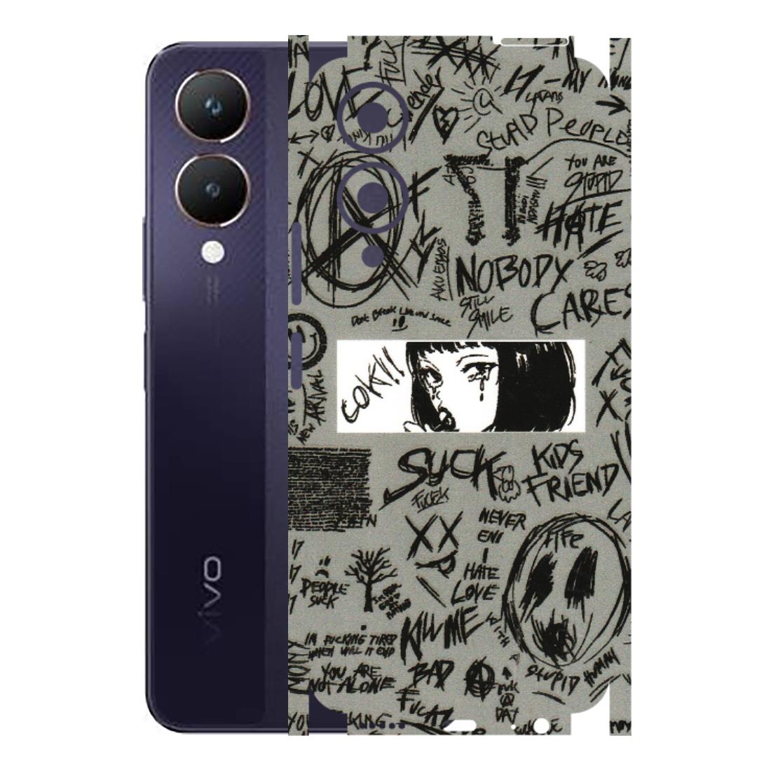 VIVO Y Series Phone Skins (All Models) - Never Have Love Anime - 3D Embossed Finish (L-260) Vivo Y28 5G