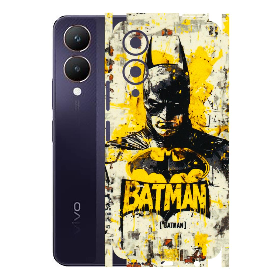 VIVO Y Series Phone Skins (All Models) - Batman Yellow BT - 3D Embossed Finish (L-304) Vivo Y28 5G