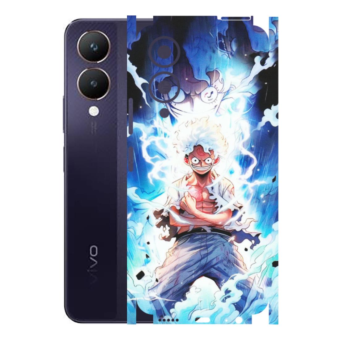 VIVO Y Series Phone Skins (All Models) - Blue Thunder Luffy Anime - Matte Finish (M-132) Vivo Y28 5G