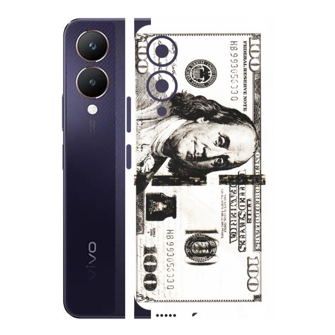 VIVO Y Series Phone Skins (All Models) - 100 Dollar Currency - Transparent Finish (T-01) Vivo Y28 5G