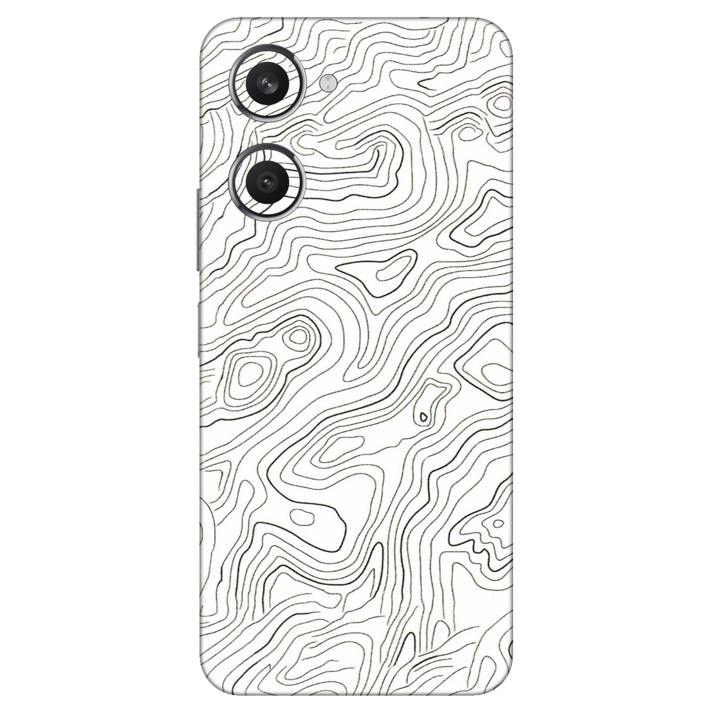 VIVO Y Series Phone Skins (All Models) - White Black Swirls - 3D Embossed Finish (L-219) Vivo Y28S (5G)