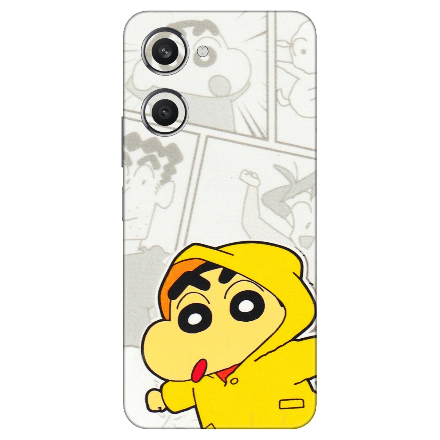 VIVO Y Series Phone Skins (All Models) - Yellow Shinchan Comic - 3D Embossed Finish (L-246) Vivo Y28S (5G)
