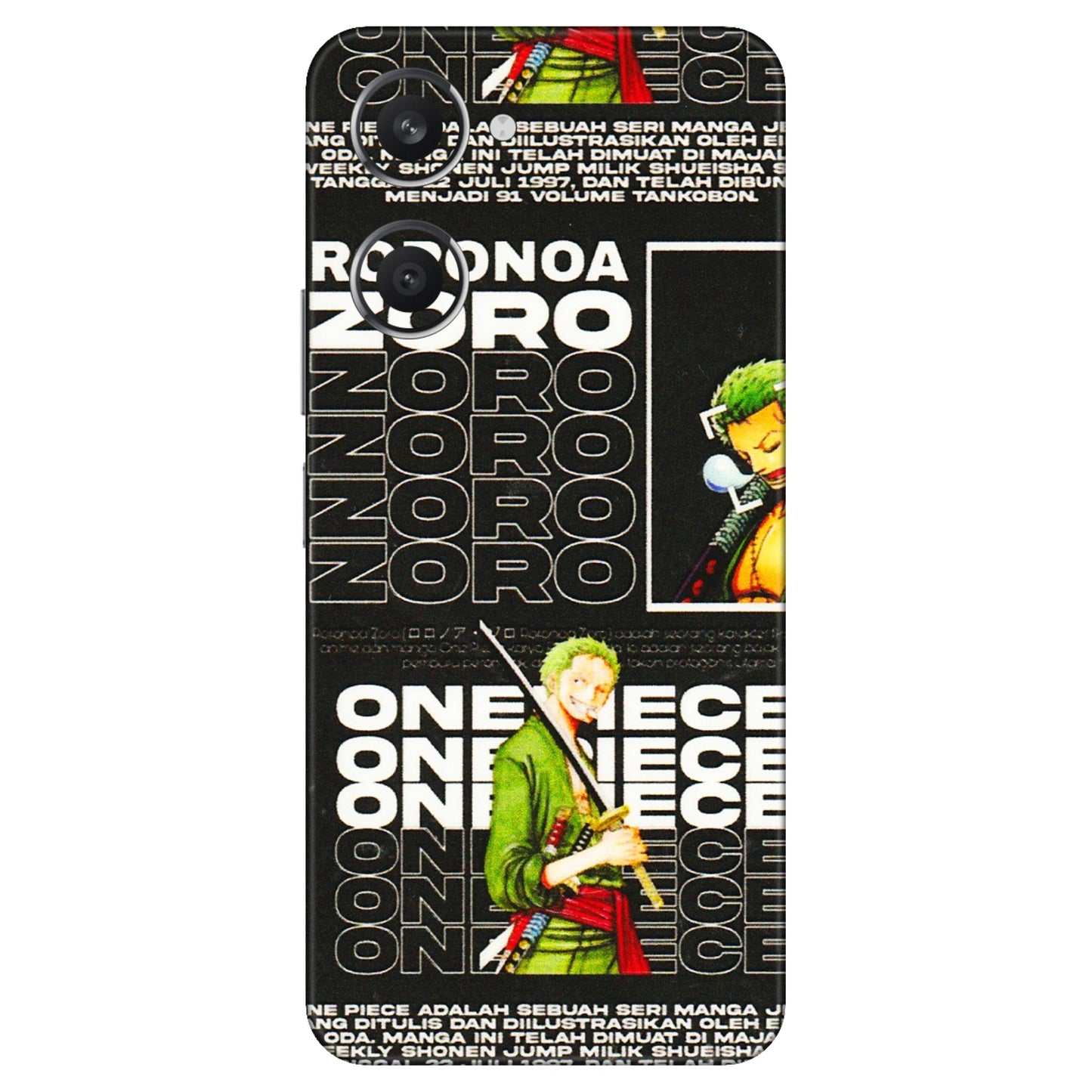 VIVO Y Series Phone Skins (All Models) - One Piece Zoro - 3D Embossed Finish (L-250) Vivo Y28S (5G)