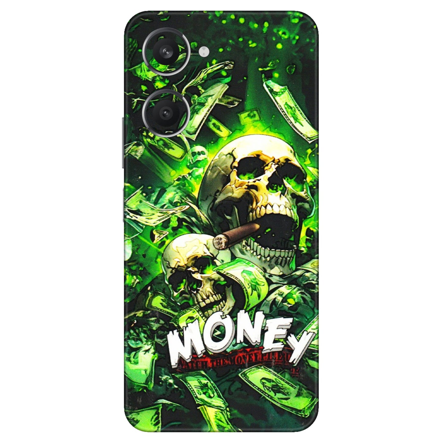 VIVO Y Series Phone Skins (All Models) - Skull Money - 3D Embossed Finish (L-303) Vivo Y28S (5G)